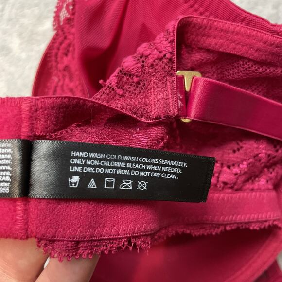 Natori Feathers Underwire Bra Womens 34DD Raspberry Full Figure Contour 741299 - Picture 5 of 5